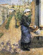Camille Pissarro Dish washing woman Germany oil painting artist